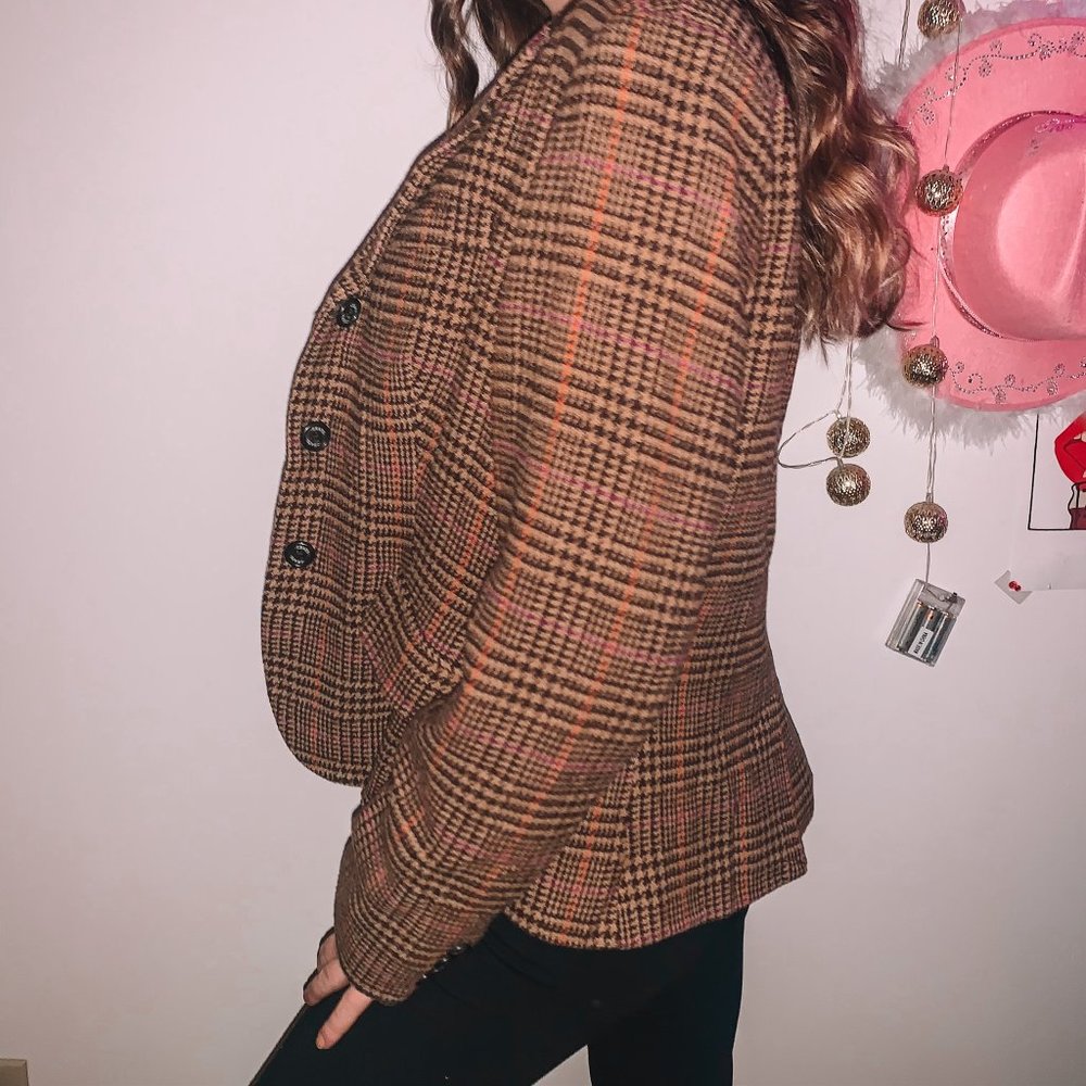 plaid blazer jacket - Picture 3 of 4